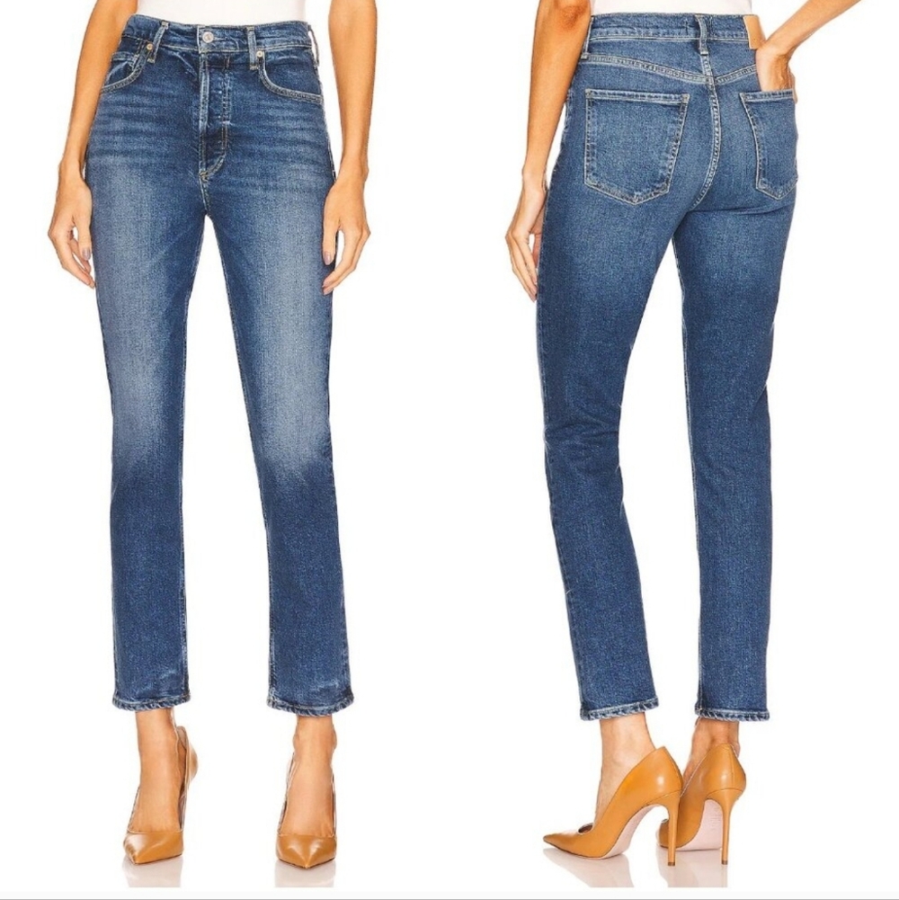 Citizens of Humanity Charlotte High Rise Straight Jeans Dark Wash Size 28 (27)